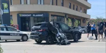 Prometna nezgoda na Tromeđi – Sudar automobila i motocikla