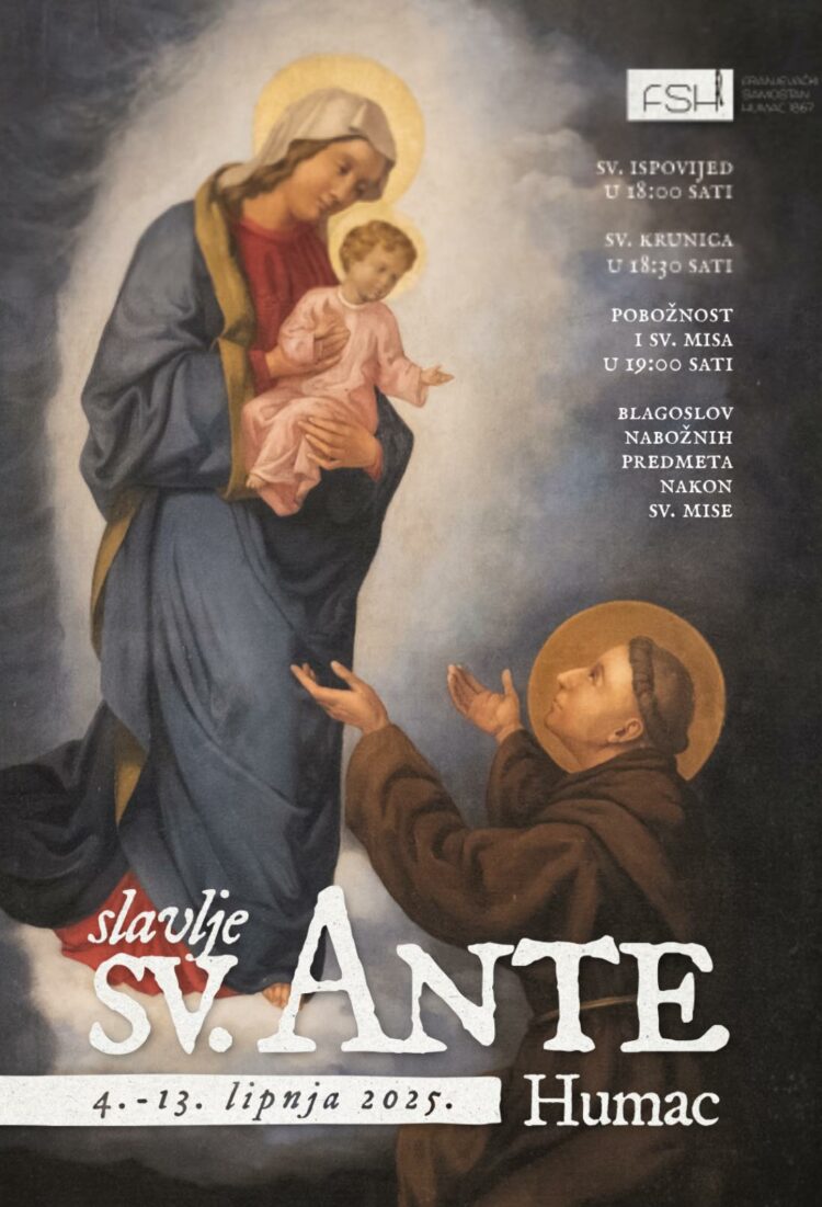 Najava: Devetnica sv.Anti Padovanskom na Humcu
