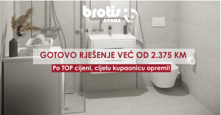 Već od 2.375 KM renovirajte cijelu kupaonicu u Brotisu