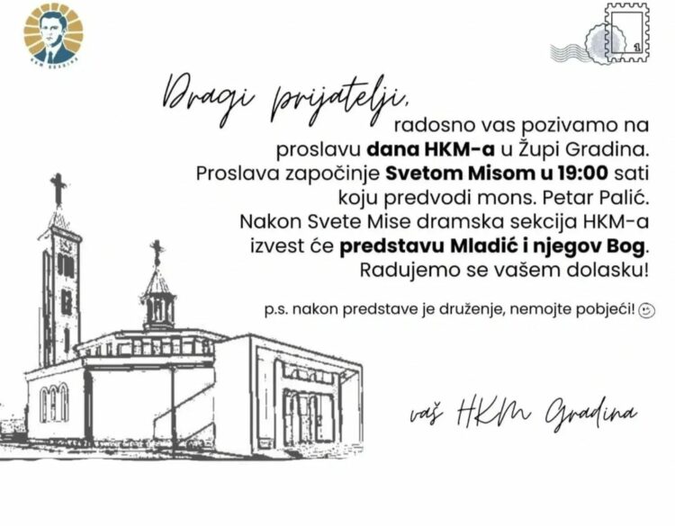 Dan Hrvatske katoličke mladeži u Župi Gradina – “Gdje nema Tebe, Bože, tamo nema ni veselja”