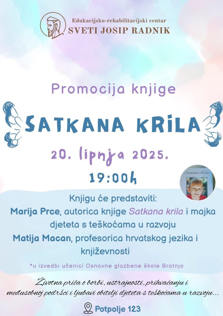 Najava: Promocija knjige “Satkana krila” – dirljiva životna priča o borbi, ljubavi i ustrajnosti