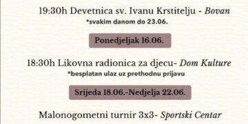 Udruga “Mlada snaga-Hamzići”: Program manifestacije “Dani svetog Ivana”