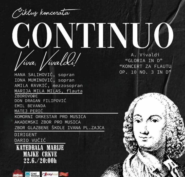 Viva Vivaldi! Glazbeni spektakl u Mostaru u sklopu ciklusa koncerata “Continuo”
