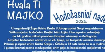 6. Zavjetno hodočašće Kraljici Mira iz Čitluka – 24.lipnja 2025.