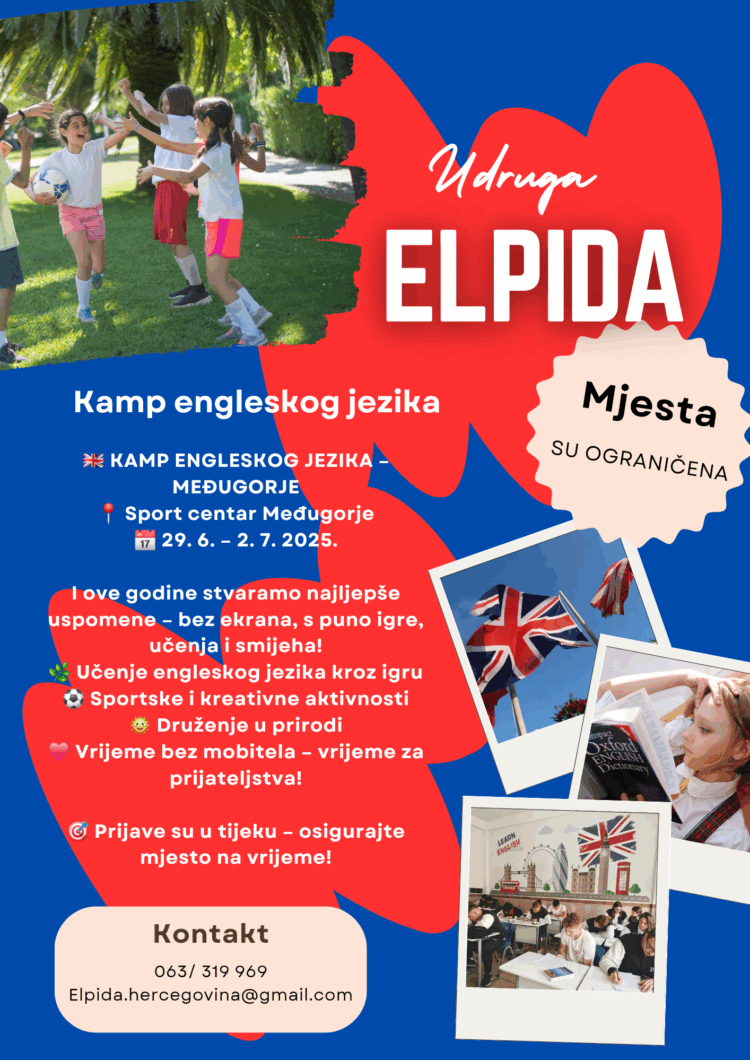 Ljeto bez ekrana: Kamp engleskog jezika u Međugorju poziva djecu na nezaboravnu avanturu