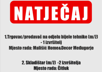 Tvrtka Mališić MP d.o.o. Čitluk: Natječaj za posao(više izvršitelja)