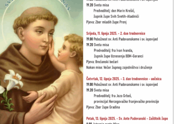 Župa sv.Ante Padovanskoga-Ploče-Tepčići(Crkvine):Program trodnevnice i proslava zaštitnika župe