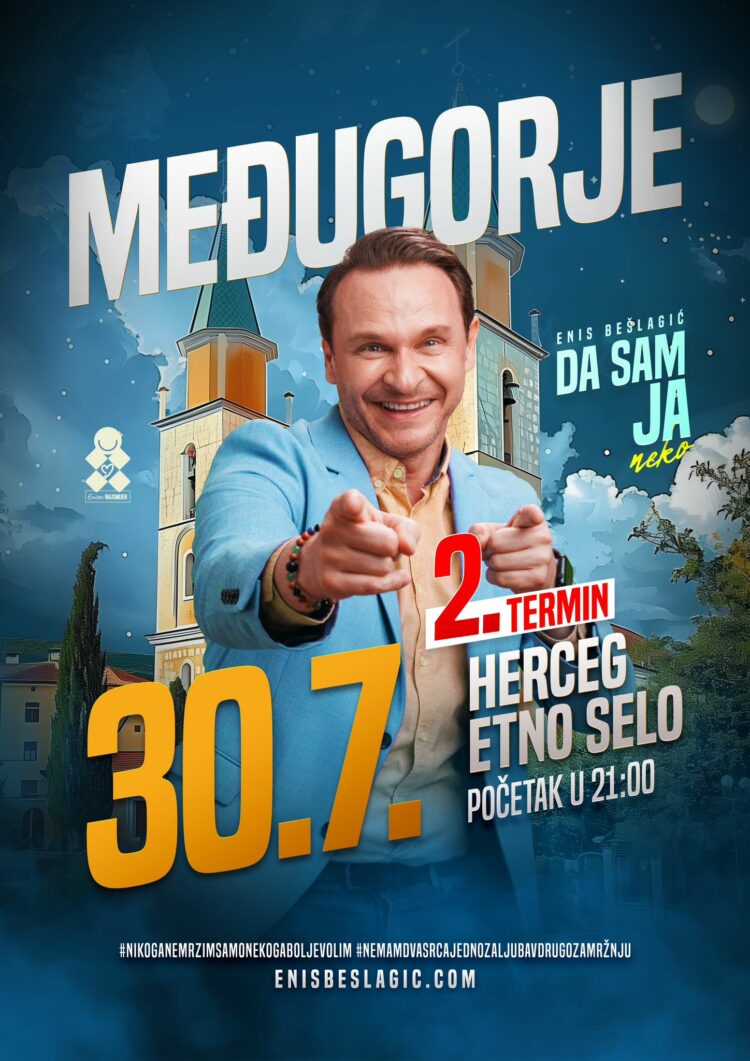 Enis Bešlagić s predstavom “Da sam ja neko” stiže u Herceg Etno selo