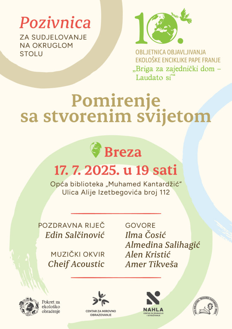 Okrugli stol u povodu 10. obljetnice objavljivanja ekološke enciklike pape Franje „Briga za zajednički dom – Laudato si’“