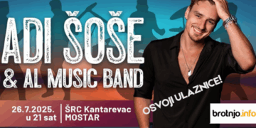 Nagradna igra – Portal Brotnjo.info poklanja ulaznice za koncert Adija Šoše!