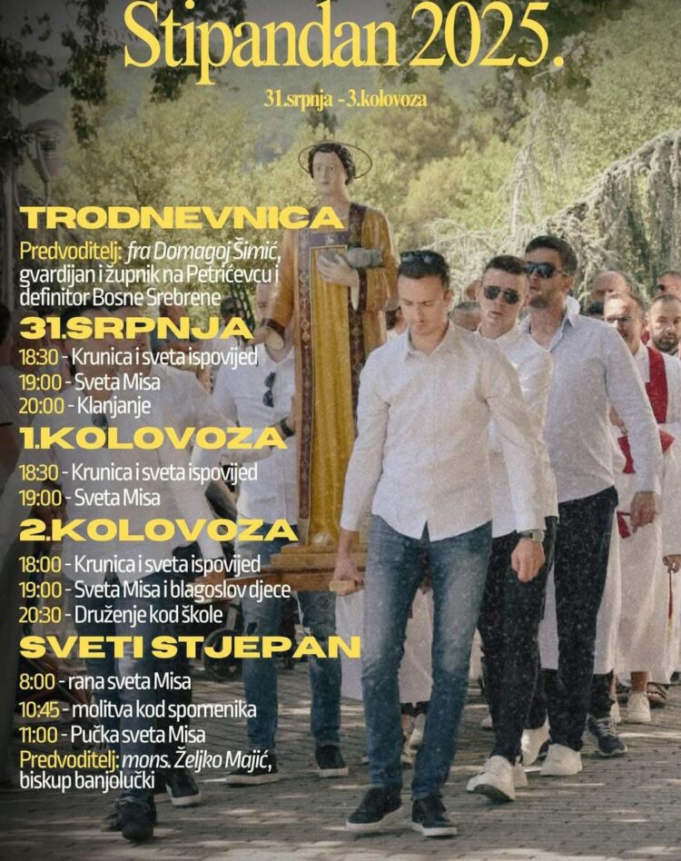 Najava: Proslava blagdana svetog Stjepana u Čerinu