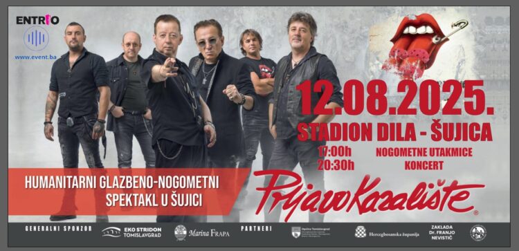 Večeras humanitarno-glazbeni spektakl u Šujici: Humane zvijezde Hrvatske i Prljavo Kazalište