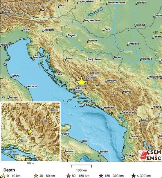 Livno: Potres jačine 2,5 stupnja po Richteru
