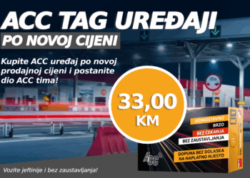 Vožnja autocestom od sada je još povoljnija: ACC TAG uređaj za elektronsku naplatu cestarine dostupan je po nižoj cijeni