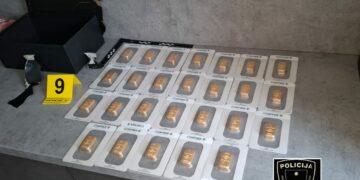 U akciji policije pronađeno zlato, krivotvoreni novac i droga – dvije osobe lišene slobode