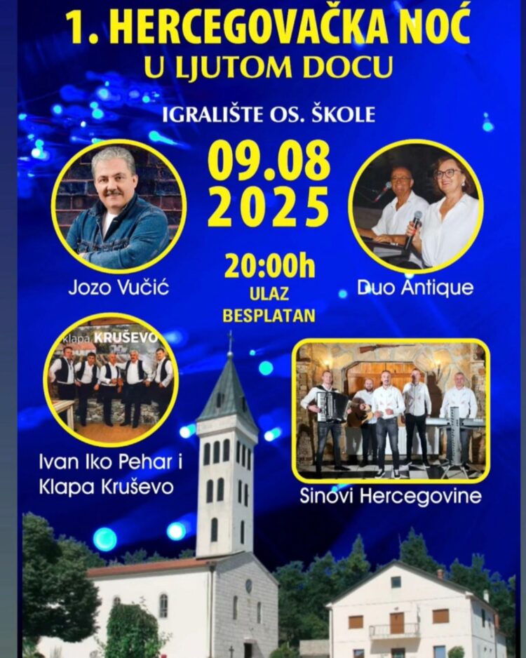 Najava: 1.Hercegovačka noć u Ljutom Docu