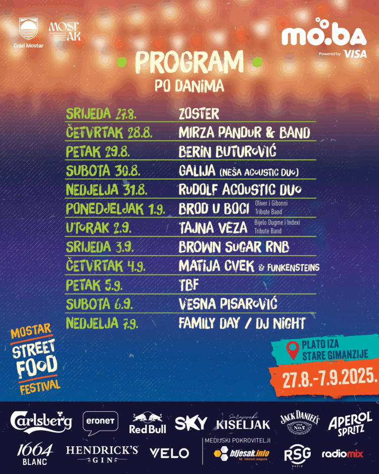 Zoster otvara Moba Street Food Festival- počinje jedinstvena gastro avantura u Mostaru