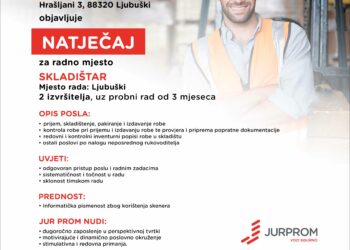 JUR PROM d.o.o. – Natječaj za posao