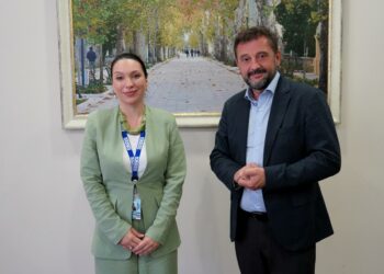 Novoimenovana šefica Ureda Misije OESS-a u Mostaru na sastanku sa gradonačelnikom Kordićem