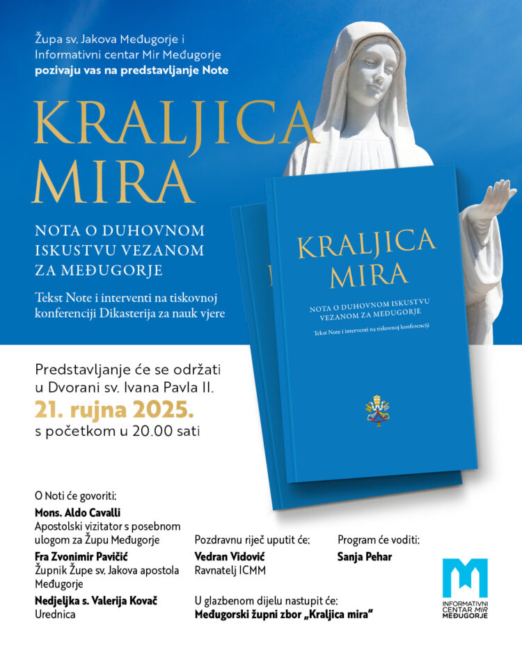 U nedjelju u Međugorju predstavljanje knjige ‘Kraljica Mira – Nota o duhovnom iskustvu vezanom za Međugorje’