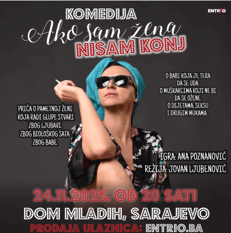 Hit komedija „Ako sam žena, nisam konj“ ponovo u Mostaru – Ulaznice od danas u prodaji!