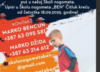 Škola nogometa “Ben” – Upisi kreću od 18. rujna 2025.