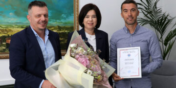 Predsjednica Vlade HNŽ-a s rukovodstvom HFC Zrinjski Mostar