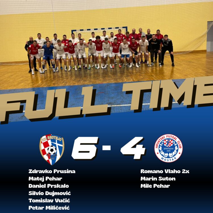 MNK Brotnjo ostvario pobjedu protiv Zrinjskog u prijateljskoj utakmici