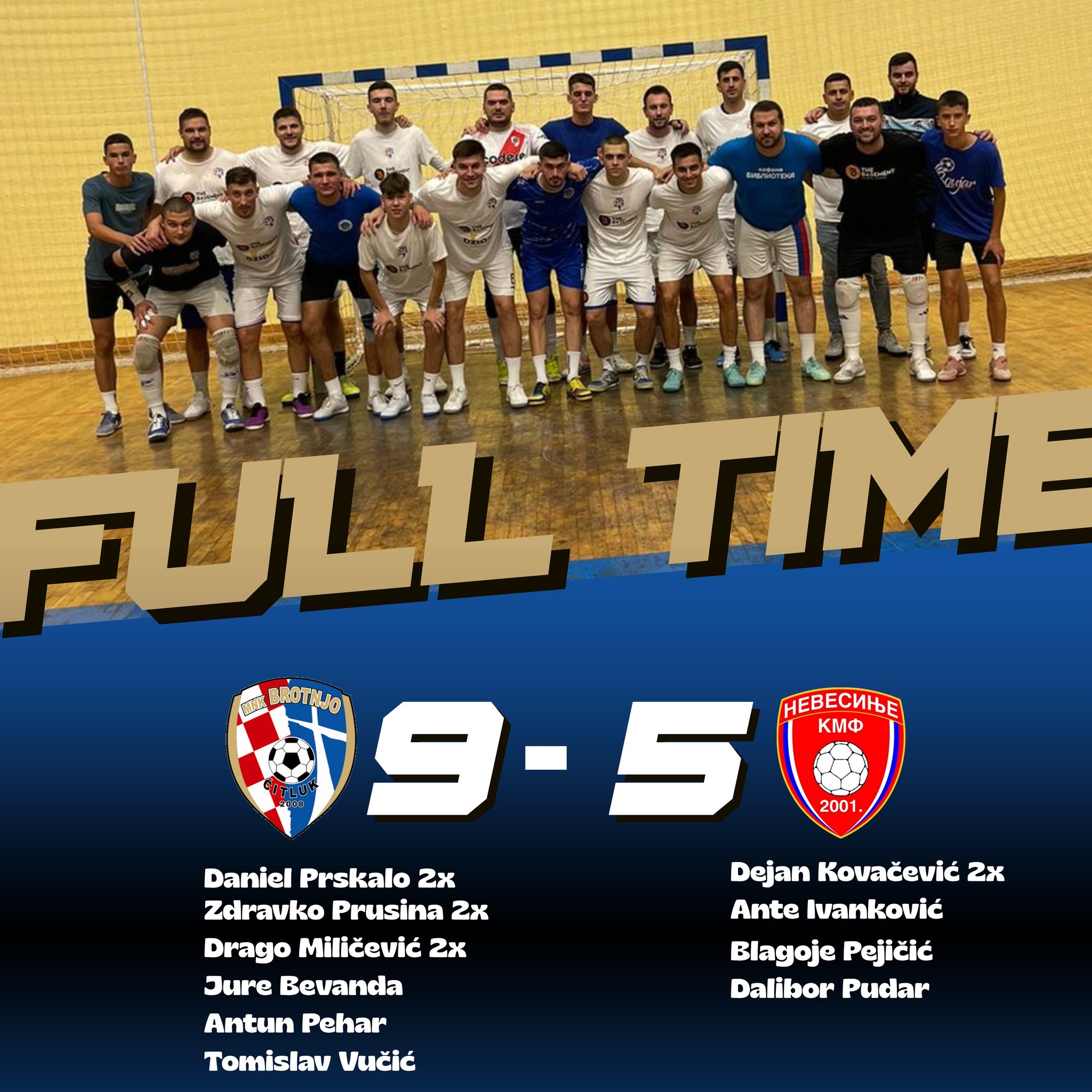 MNK Brotnjo upisao uvjerljivu pobjedu u prijateljskoj utakmici protiv Nevesinja MNK Brotnjo upisao uvjerljivu pobjedu u prijateljskoj utakmici protiv Nevesinja