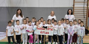 (FOTO/VIDEO) Dječji vrtić Čitluk sudjelovao na Maloj olimpijadi u Konjicu