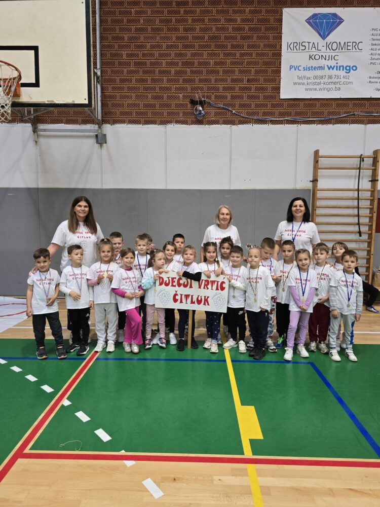 (FOTO/VIDEO) Dječji vrtić Čitluk sudjelovao na Maloj olimpijadi u Konjicu