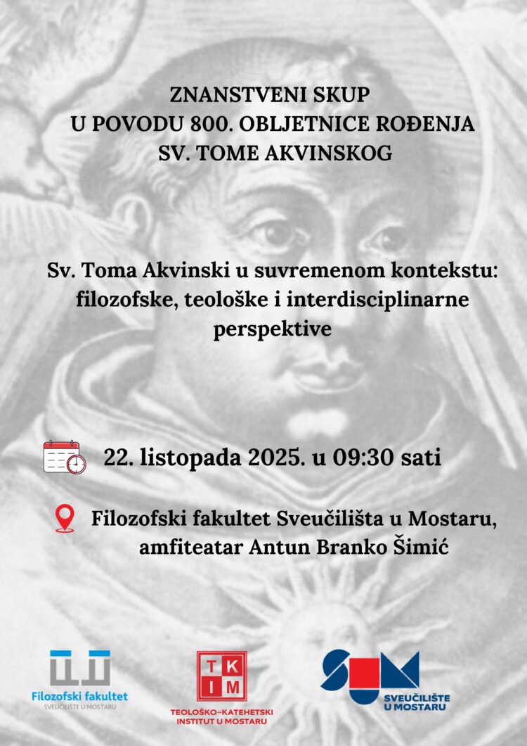 Najava: Znanstveni skup u povodu 800. obljetnice rođenja sv. Tome Akvinskog