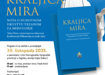 U ponedjeljak, 20. listopada u Zagrebu predstavljanje Note “Kraljica Mira”