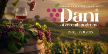 Manifestacija “Dani otvorenih podruma” Vinske ceste Hercegovine održat će se od 24. listopada do 23. studenoga