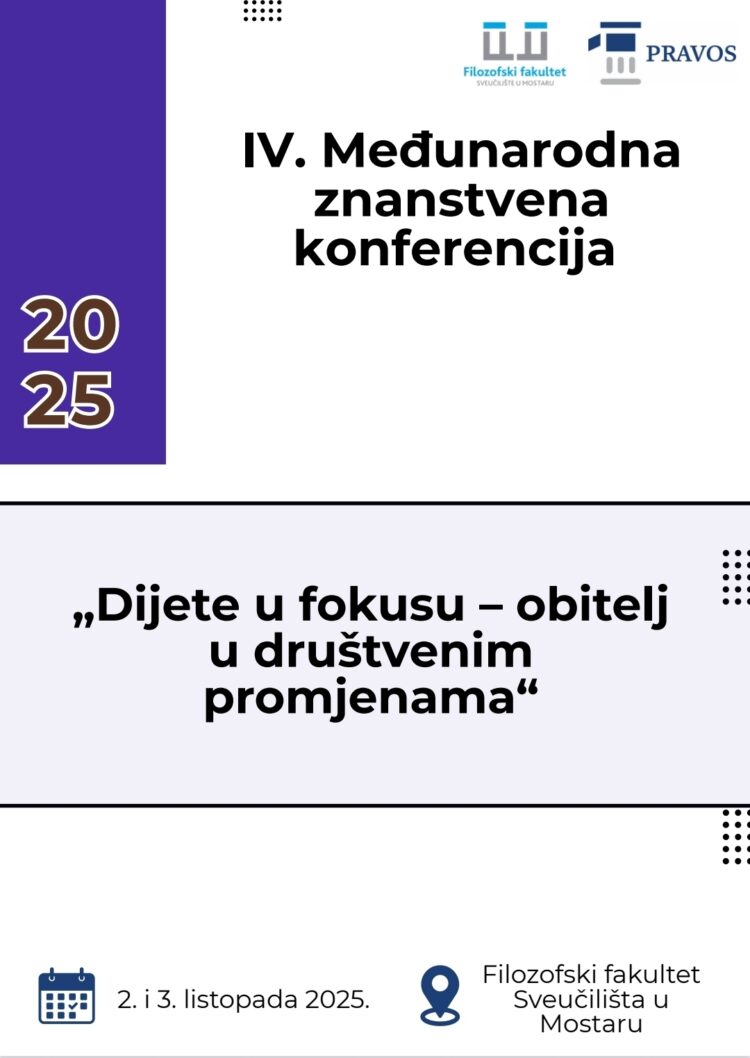 Najava IV. Međunarodne znanstvene konferencije „Dijete u fokusu – obitelj u društvenim promjenama“