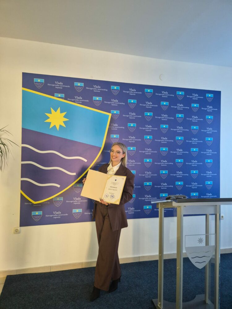 Ponosni na naše Brotnjake: Gabrijela Dugandžić i Filip Kozina među dobitnicima Rektorove nagrade za akademsku 2023./2024.