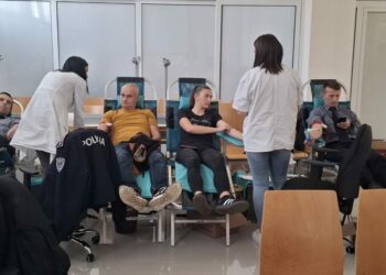 Dobrovoljno darivanje krvi djelatnika Ministarstva unutarnjih poslova Hercegovačko-neretvanske županije