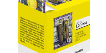 Samoljepljive marke HP Mostar „Božić 2025. i Nova godina“ u prigodnim kutijama