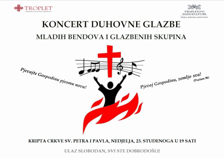 HKZ Troplet poziva na koncert duhovne glazbe