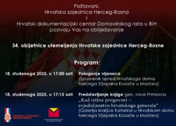 Obilježavanje 34. obljetnice utemeljenja Hrvatske zajednice Herceg-Bosne.