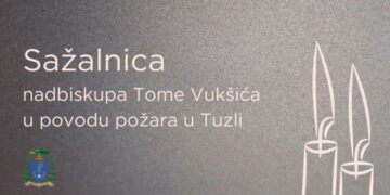 Nadbiskup Vukšić izrazio sućut obiteljima stradalih u požaru u Tuzli