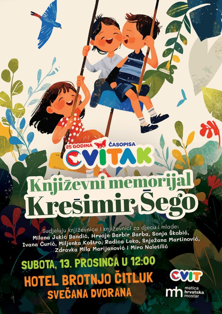 Književni memorijal „Krešimir Šego“ ove subote u Čitluku