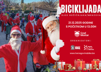 BK Mostar u suradnji s Gradom Mostarom i Udrugom HerzegovinaBike organizira biciklijadu Djed Božićnjaka