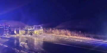 Na magistralnoj cesti Široki Brijeg – Posušje došlo do požara na osobnom vozilu