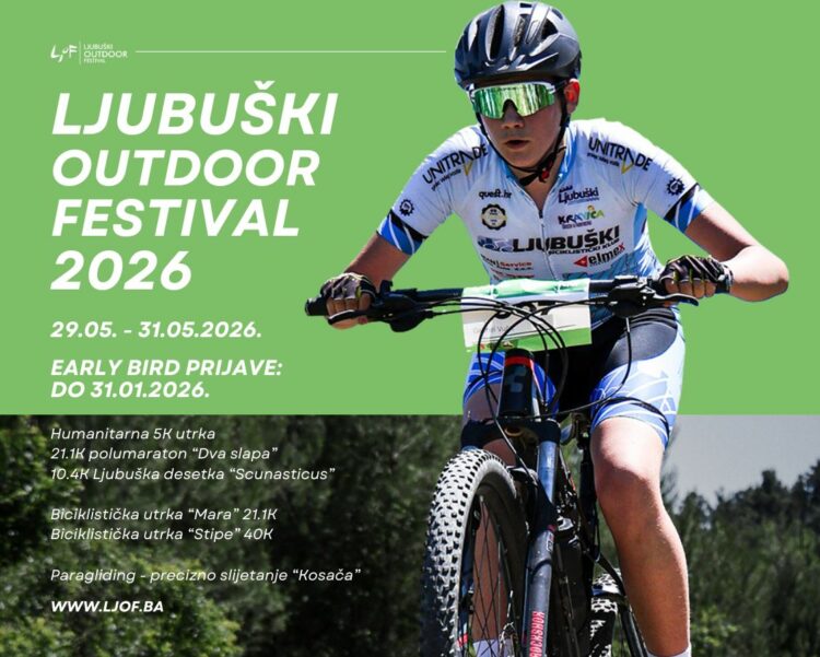 Ljubuški Outdoor Festival 2026: otvorene early bird prijave za najveću outdoor avanturu u Hercegovini