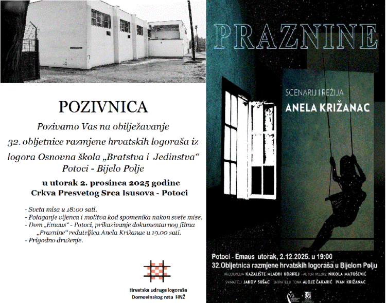 Obilježavanje 30. obljetnice razmjene hrvatskih logoraša u Potocima