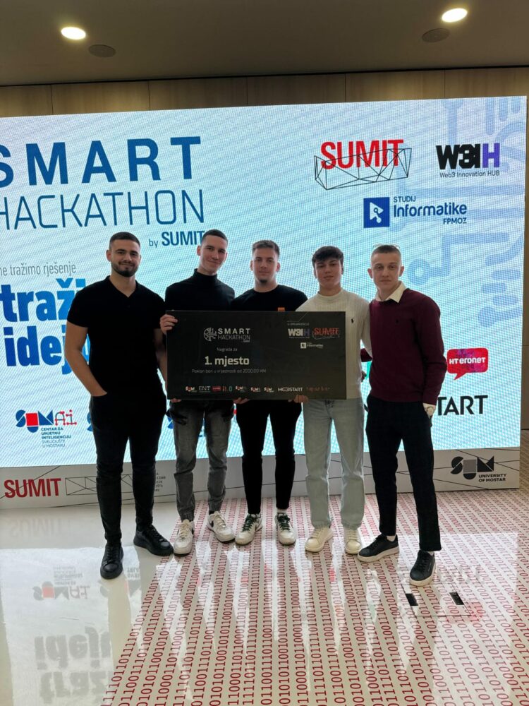 Održan Smart Campus Hackathon 2.0 na SUM-u: Brotnjak Gabrijel Barbarić u pobjedničkom timu