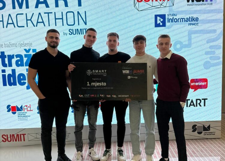 Održan Smart Campus Hackathon 2.0 na SUM-u: Brotnjak Gabrijel Barbarić u pobjedničkom timu