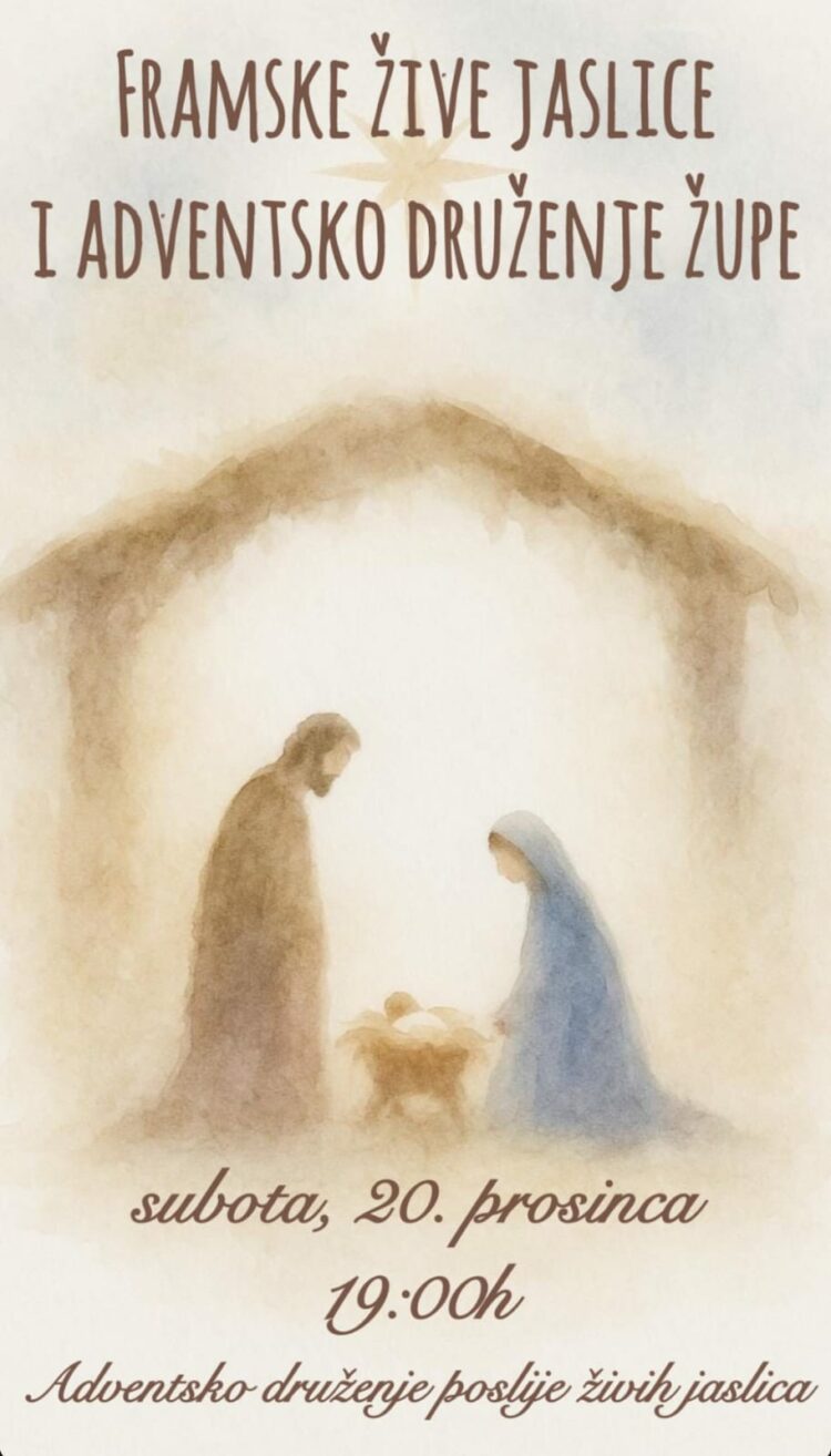 Župa Krista Kralja Čitluk: Žive jaslice i adventsko druženje u subotu 20. prosinca
