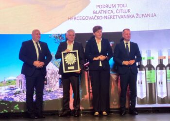 Podrum Tolj iz Blatnice dobitnik srebrne povelje na natječaju za međunarodnu nagradu „Suncokret ruralnog turizma“